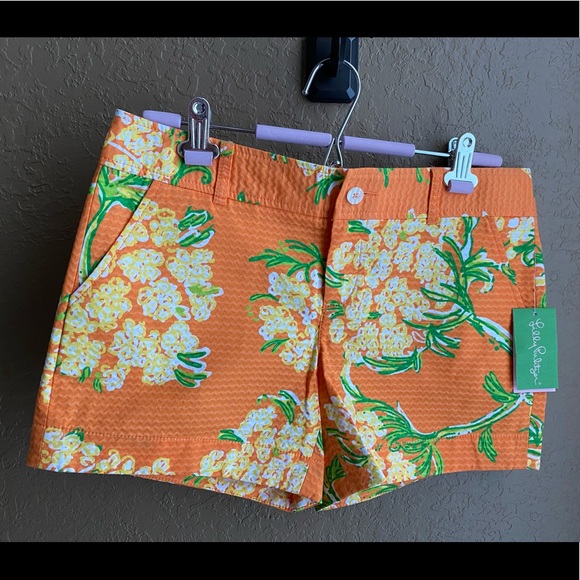 Lilly Pulitzer Pants - Lily Pulitzer Orange Floral Shorts